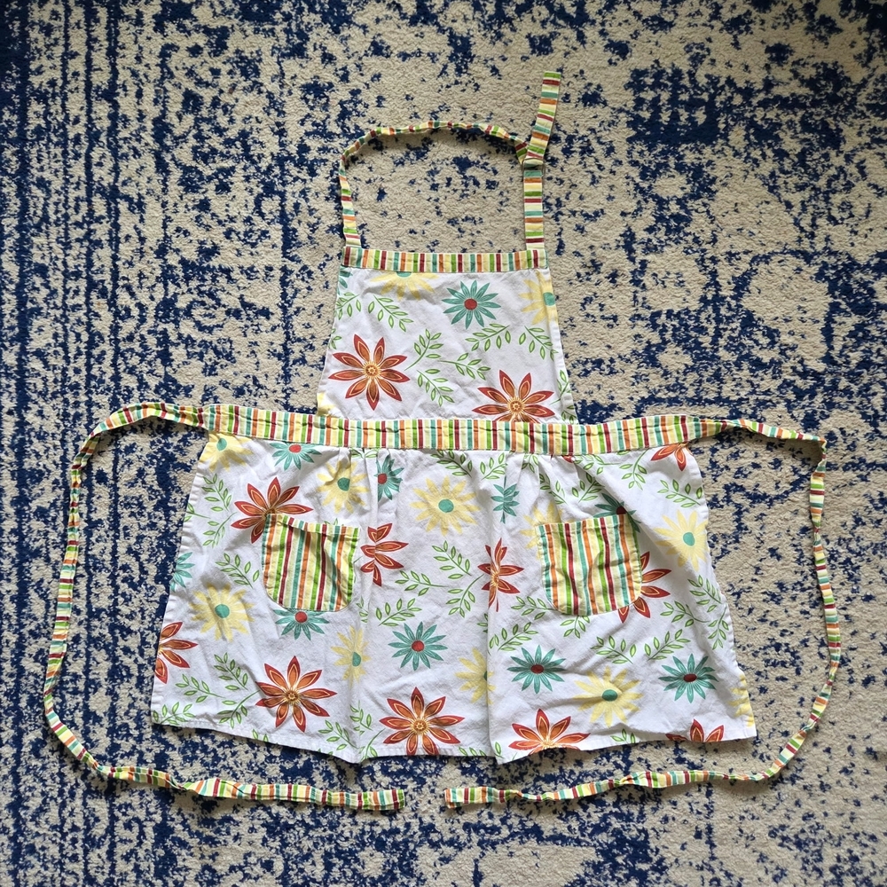 Floral Striped Women's Apron